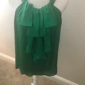 Tunic top / silky / Kelly green color